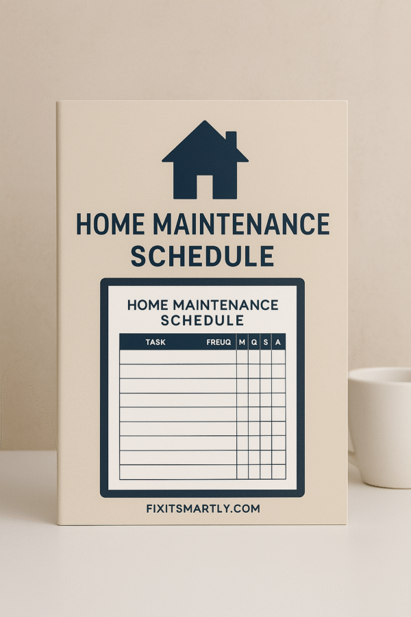 Home Maintenance Schedule Planner