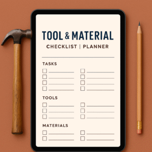 Tool & Material Checklist Planner